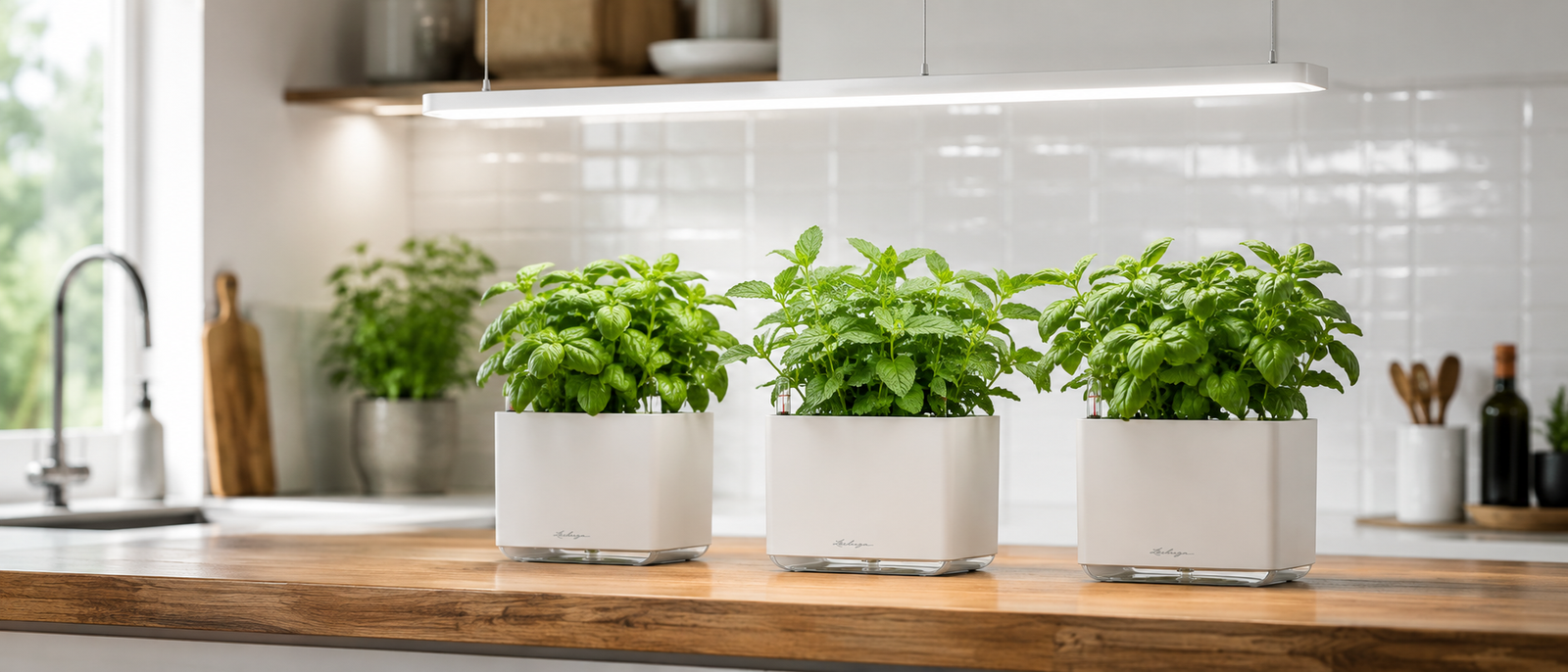 Vibrant container garden with tomatoes, herbs, and greens